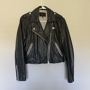 Lucky brand genuine black leather moto jacket - XS